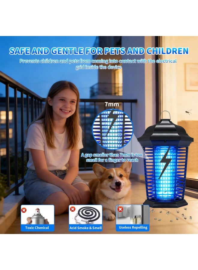 بوميفار مبيد الحشرات الطائرة، مبيد الحشرات الكهربائي، مبيد البعوض الكهربائي 20 واط للاستخدام الخارجي، مصباح مبيد البعوض المقاوم للماء، مصيدة الحشرات الطائرة - Image 4